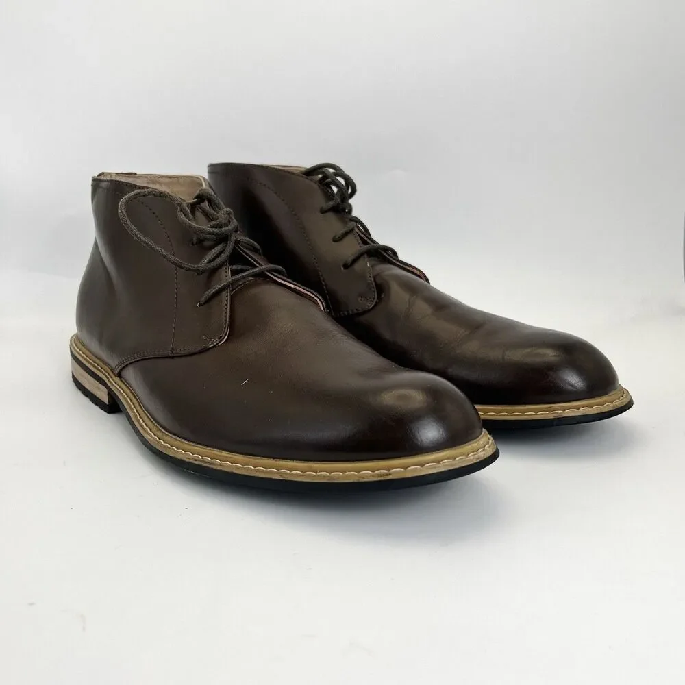 Bruno Marc Bergen 02 Chukka Ankle Boots Mens Sz 12 Brown Leather Dress Casual